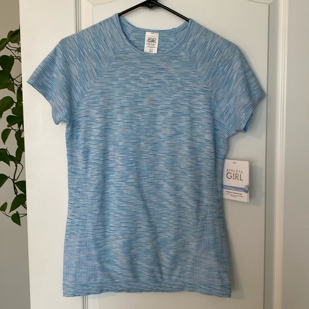 Athleta Kids Blue Striped Shirt